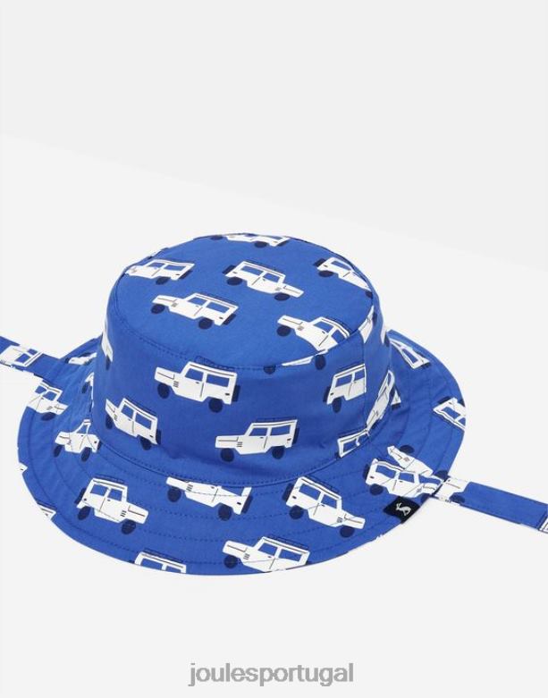 chapéu de sol estampado brit bebês pequenos caminhões azuis Joules acessórios 2X26V432