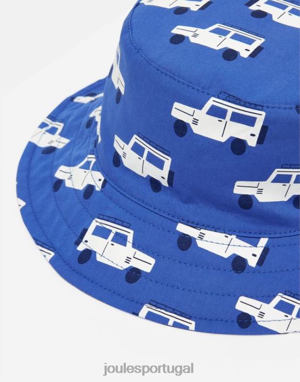chapéu de sol estampado brit bebês pequenos caminhões azuis Joules acessórios 2X26V432