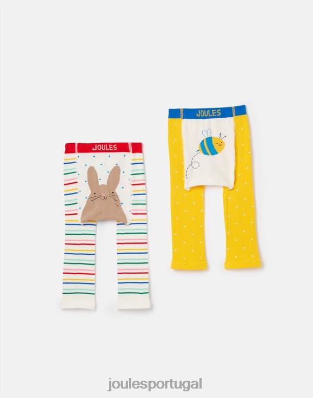 leggings animadas com 2 personagens bebês abelha coelhinho Joules vestuário 2X26V407