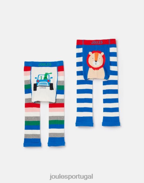leggings animadas com 2 personagens bebês leão crocodilo Joules vestuário 2X26V408