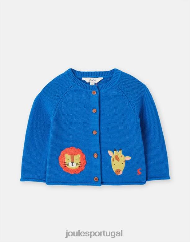 Cardigan Bertie Artístico 0-3 anos bebês safári azul Joules vestuário 2X26V436