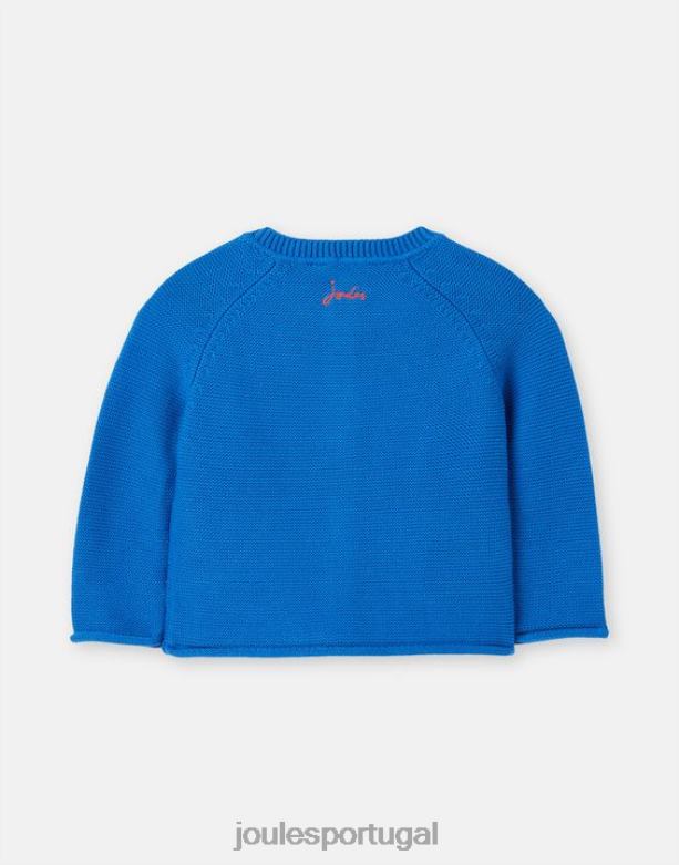 Cardigan Bertie Artístico 0-3 anos bebês safári azul Joules vestuário 2X26V436