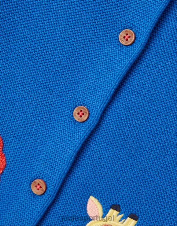 Cardigan Bertie Artístico 0-3 anos bebês safári azul Joules vestuário 2X26V436