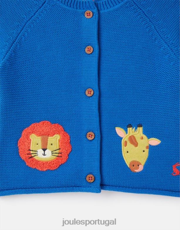 Cardigan Bertie Artístico 0-3 anos bebês safári azul Joules vestuário 2X26V436