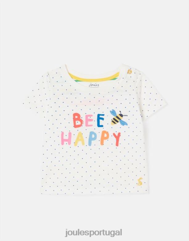 camiseta tate art 0-3 anos bebês abelha de mancha branca Joules vestuário 2X26V422