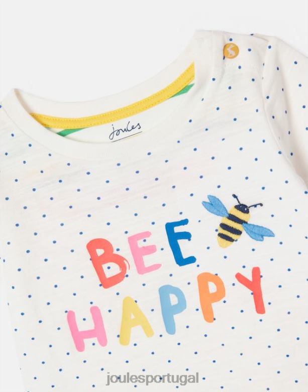 camiseta tate art 0-3 anos bebês abelha de mancha branca Joules vestuário 2X26V422