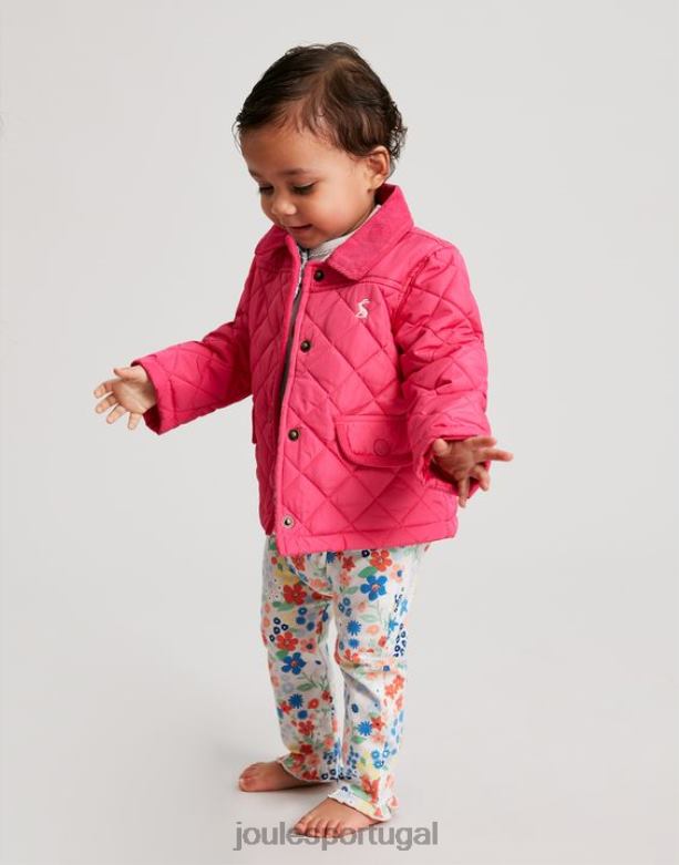 casaco acolchoado mabel 0-3 anos garotas Rosa brilhante Joules vestuário 2X26V392