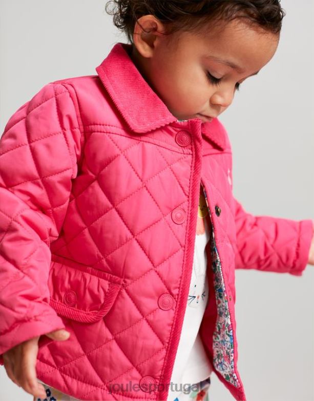 casaco acolchoado mabel 0-3 anos garotas Rosa brilhante Joules vestuário 2X26V392