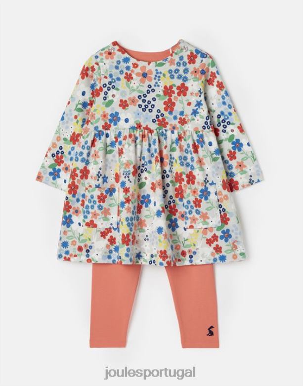 conjunto vestido e legging christina 0-3 anos garotas coelho cinza Joules vestuário 2X26V418