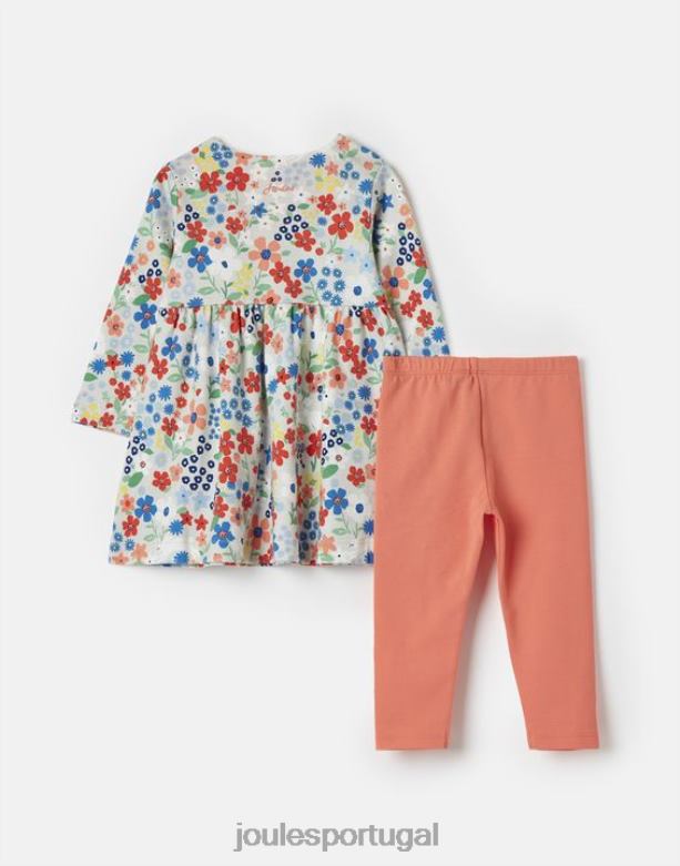 conjunto vestido e legging christina 0-3 anos garotas coelho cinza Joules vestuário 2X26V418