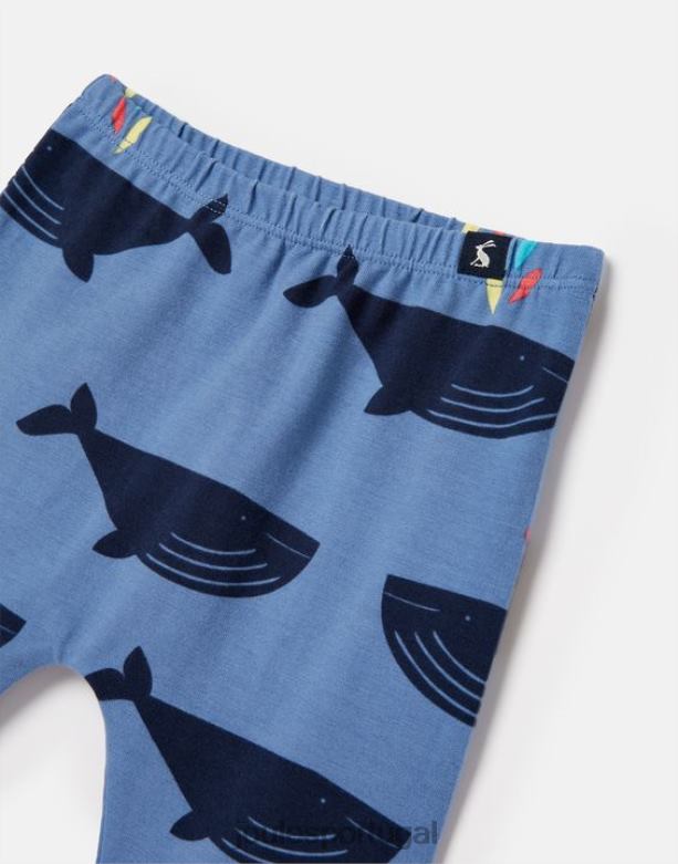 legging de algodão orgânico payton 0-3 anos Rapazes baleia Azul Joules vestuário 2X26V396