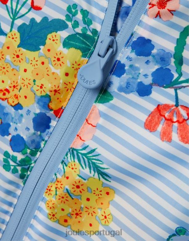 terno impermeável poça 3 meses a 3 anos bebês listra azul floral Joules vestuário 2X26V414