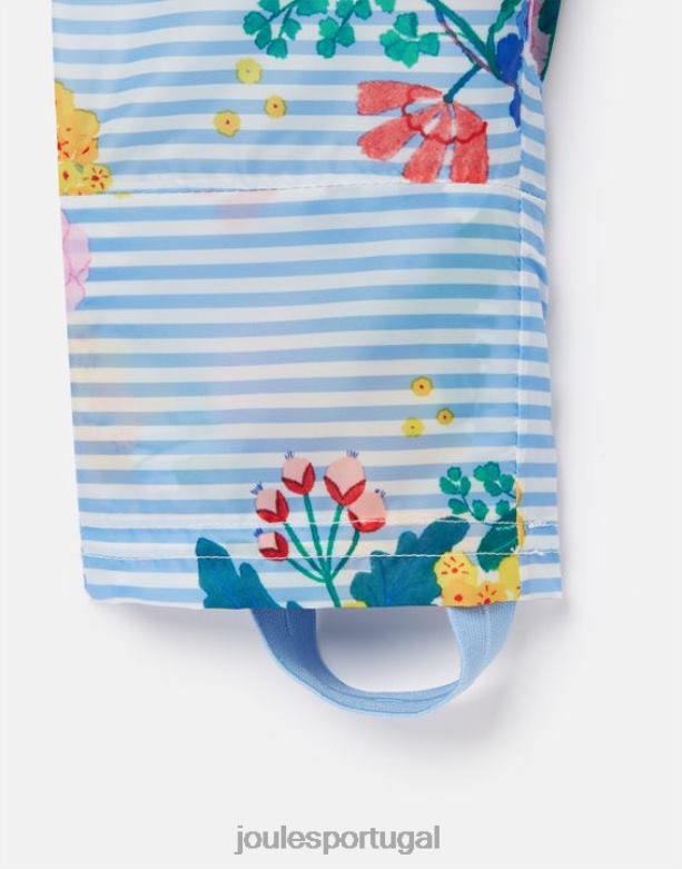 terno impermeável poça 3 meses a 3 anos bebês listra azul floral Joules vestuário 2X26V414