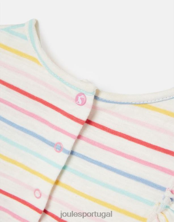 vestido manga longa em camadas iola 0-3 anos garotas faixa múltipla Joules vestuário 2X26V421