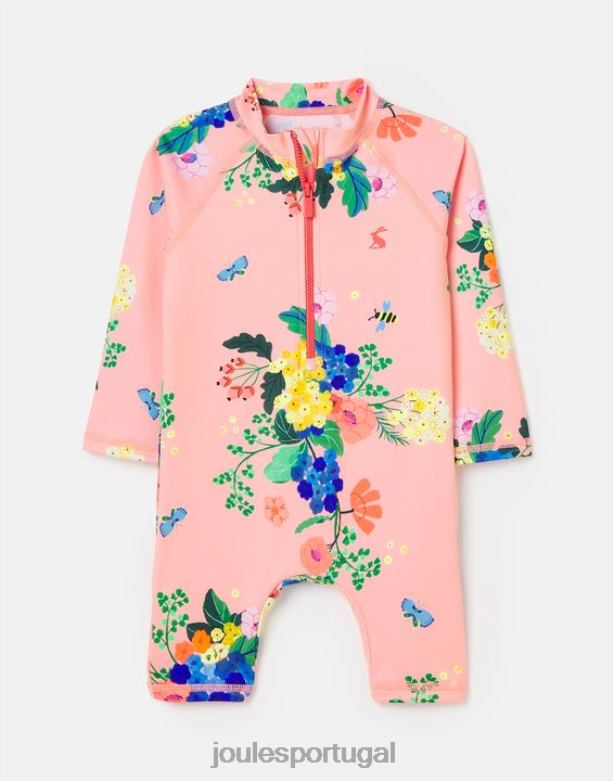 macacão para erupção solar 0-3 anos bebês floral coral Joules vestuário 2X26V417