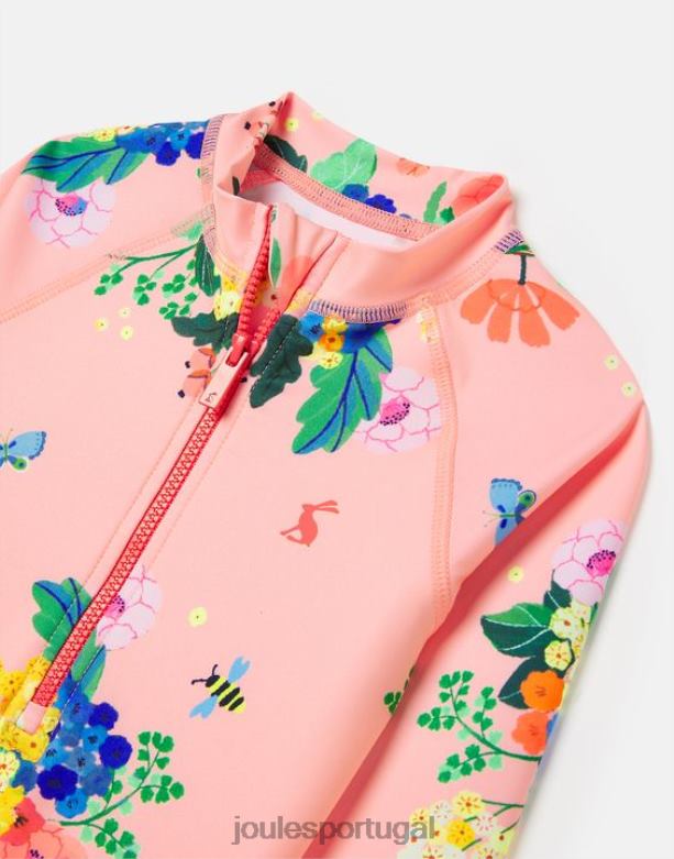 macacão para erupção solar 0-3 anos bebês floral coral Joules vestuário 2X26V417