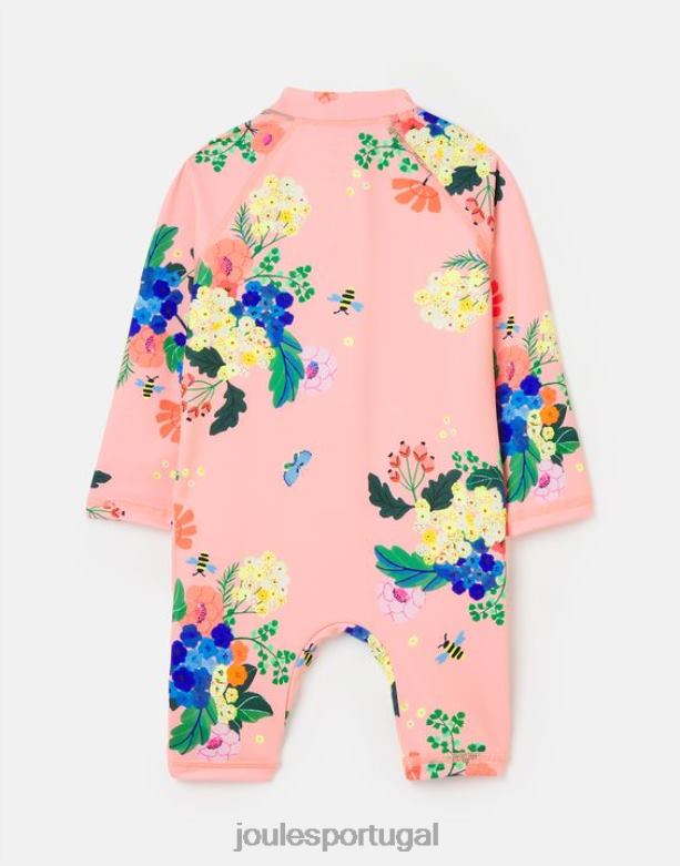 macacão para erupção solar 0-3 anos bebês floral coral Joules vestuário 2X26V417