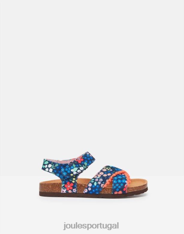 sandália tessie com tiras múltiplas de velcro garotas cantiga de gema azul Joules calçados 2X26V332