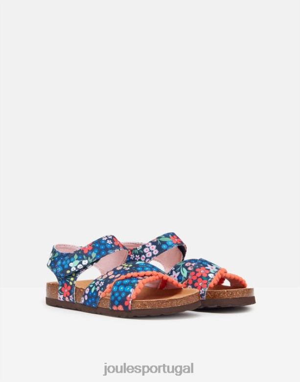 sandália tessie com tiras múltiplas de velcro garotas cantiga de gema azul Joules calçados 2X26V332