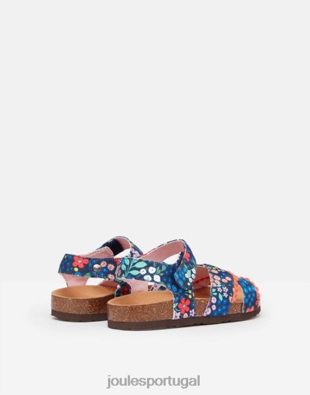 sandália tessie com tiras múltiplas de velcro garotas cantiga de gema azul Joules calçados 2X26V332