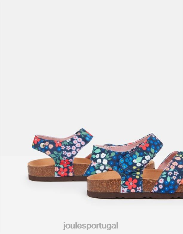 sandália tessie com tiras múltiplas de velcro garotas cantiga de gema azul Joules calçados 2X26V332