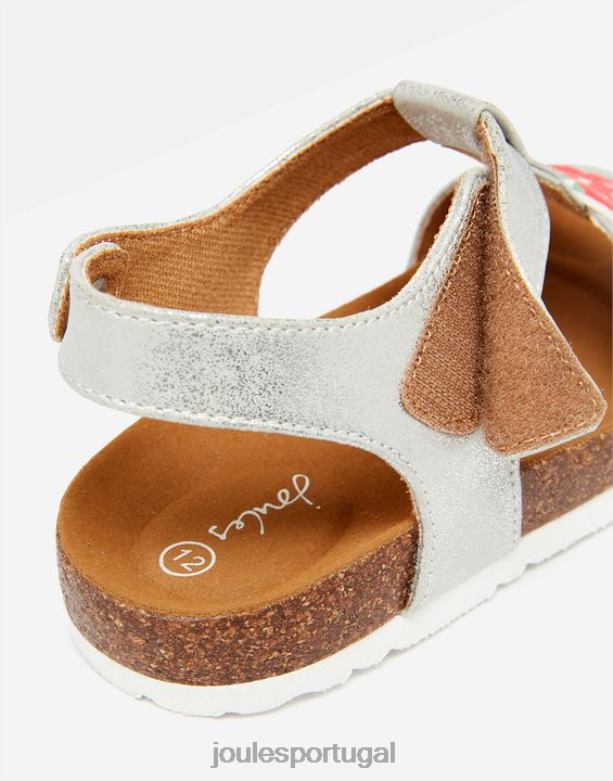sandalia scarlett garotas prata Joules calçados 2X26V333