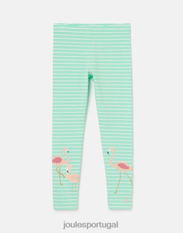 legging estampada escriturada 2 a 12 anos garotas flamingo listrado água Joules vestuário 2X26V266