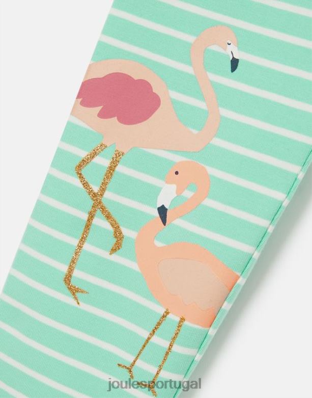 legging estampada escriturada 2 a 12 anos garotas flamingo listrado água Joules vestuário 2X26V266