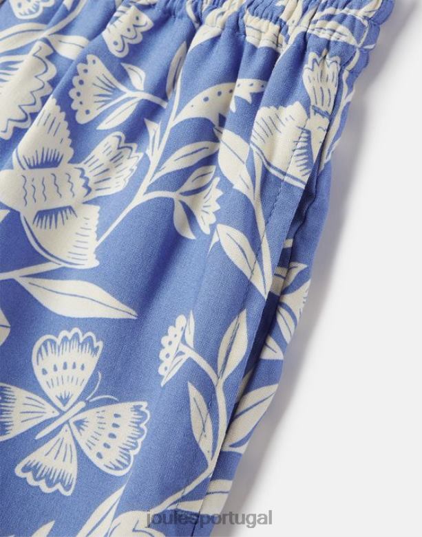 shorts estampados em tecido hettie 5 a 12 anos garotas borboleta azul Joules vestuário 2X26V268