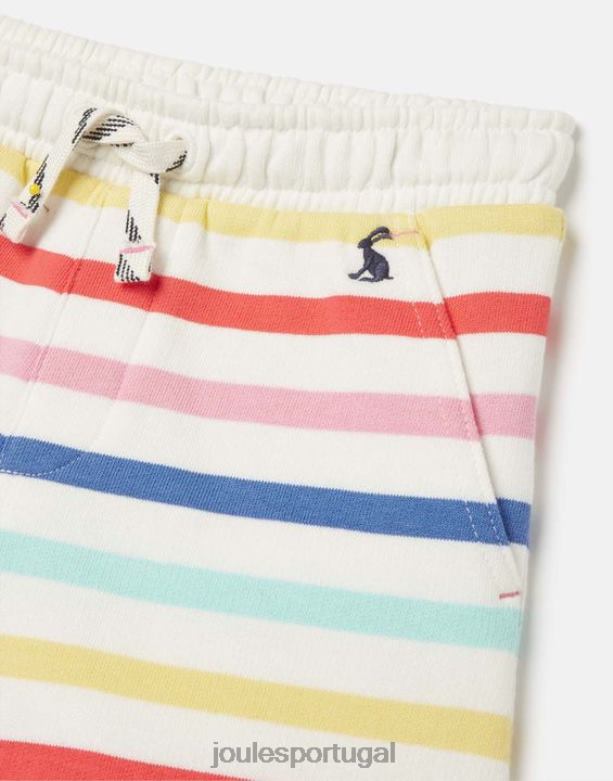 shorts listrados em jersey reilley 2 a 12 anos garotas faixa múltipla Joules vestuário 2X26V273