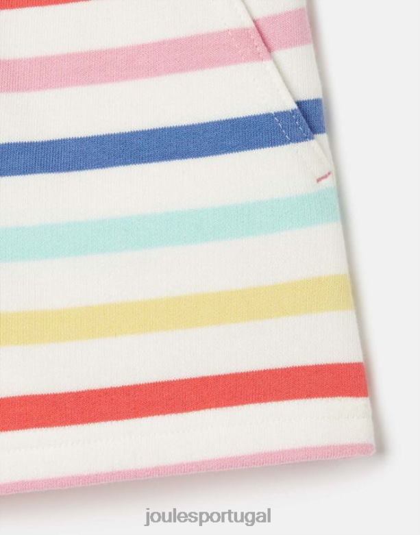 shorts listrados em jersey reilley 2 a 12 anos garotas faixa múltipla Joules vestuário 2X26V273