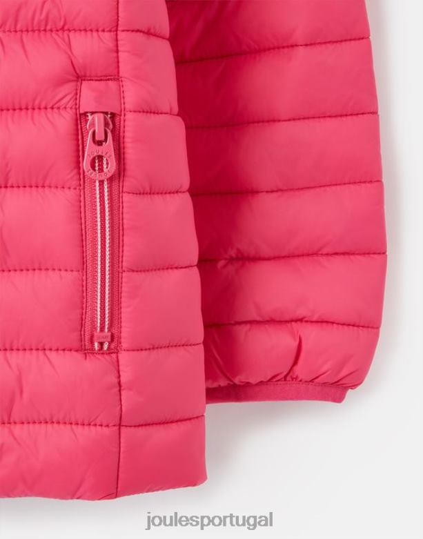 Jaqueta acolchoada reciclada à prova de chuveiro Kinnaird de 1 a 12 anos garotas Rosa brilhante Joules vestuário 2X26V279