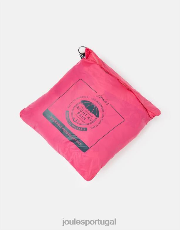 Jaqueta acolchoada reciclada à prova de chuveiro Kinnaird de 1 a 12 anos garotas Rosa brilhante Joules vestuário 2X26V279