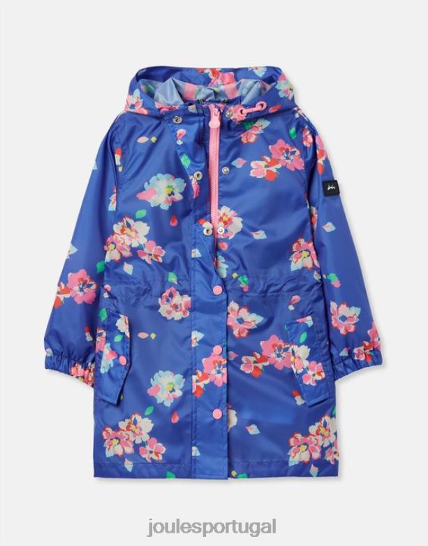 jaqueta golightly packaway 2-12 anos garotas floral azul Joules vestuário 2X26V305