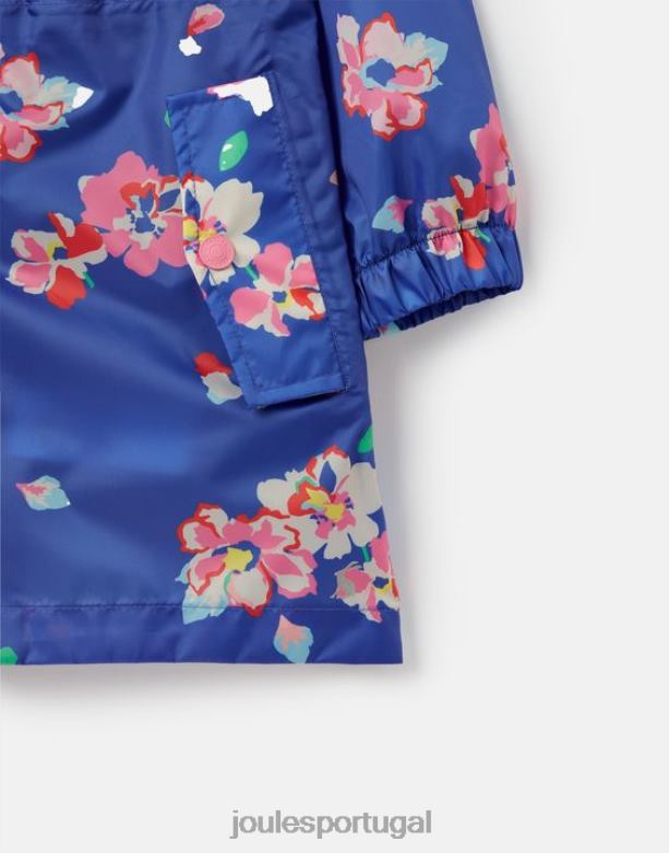 jaqueta golightly packaway 2-12 anos garotas floral azul Joules vestuário 2X26V305
