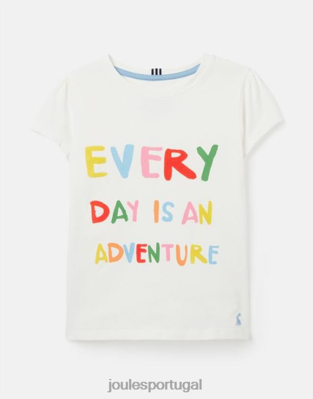Camiseta manga curta serigrafada pixie 2 a 12 anos garotas aventura diurna Joules vestuário 2X26V269