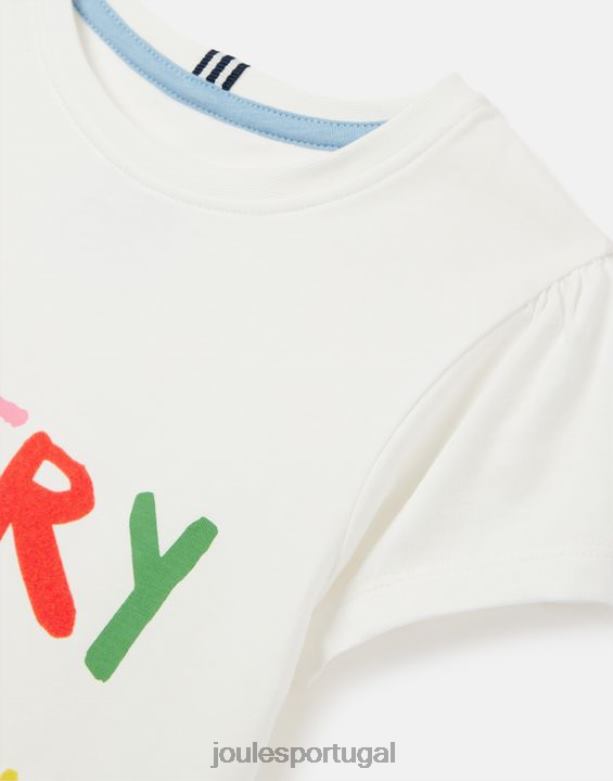 Camiseta manga curta serigrafada pixie 2 a 12 anos garotas aventura diurna Joules vestuário 2X26V269