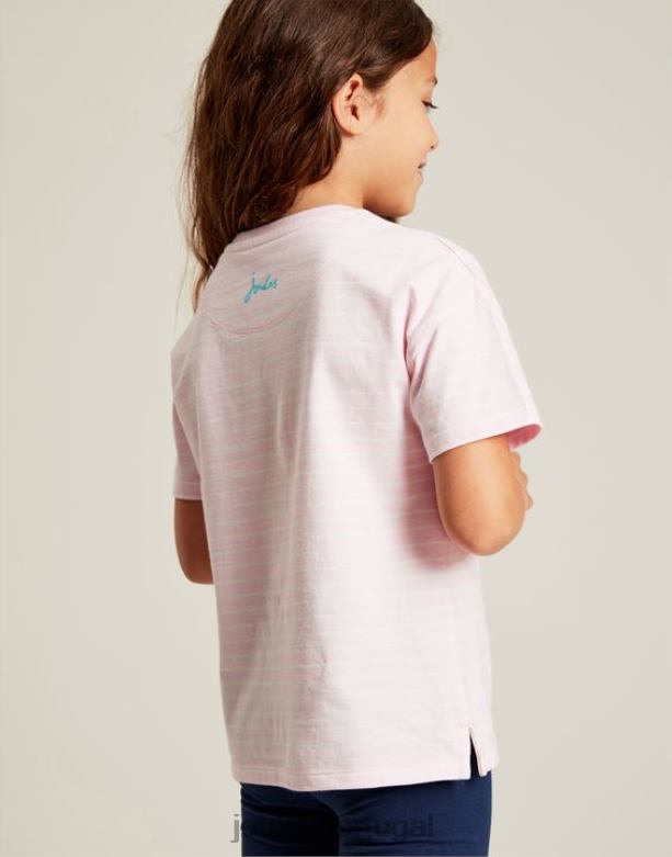 camiseta bethany com apliques 2 a 12 anos garotas rosa frutado Joules vestuário 2X26V295