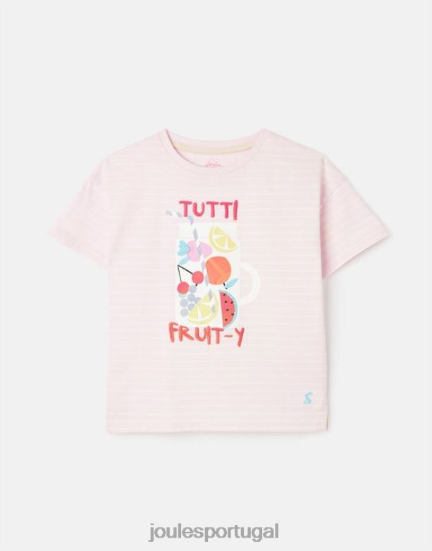 camiseta bethany com apliques 2 a 12 anos garotas rosa frutado Joules vestuário 2X26V295