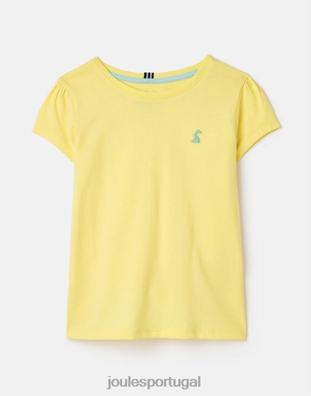 camiseta cassie manga curta 2-12 anos garotas amarelo claro Joules vestuário 2X26V275