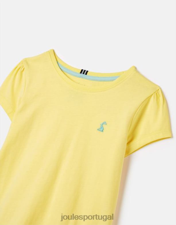 camiseta cassie manga curta 2-12 anos garotas amarelo claro Joules vestuário 2X26V275