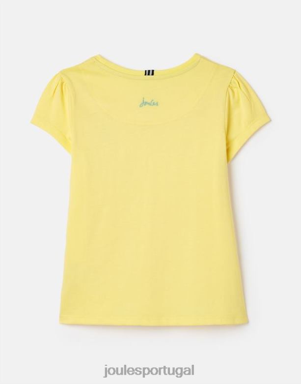 camiseta cassie manga curta 2-12 anos garotas amarelo claro Joules vestuário 2X26V275