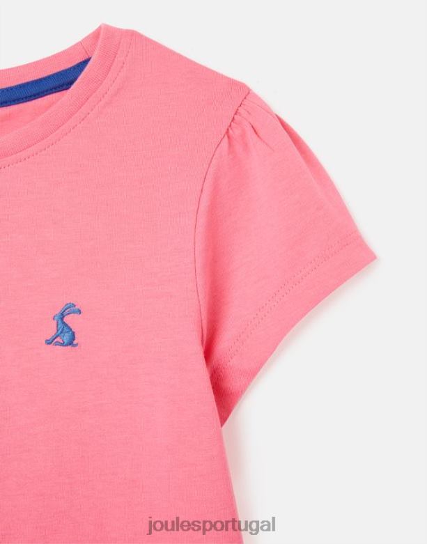 camiseta cassie manga curta 2-12 anos garotas aurora rosa Joules vestuário 2X26V311