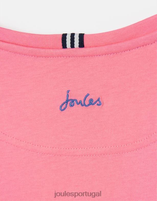 camiseta cassie manga curta 2-12 anos garotas aurora rosa Joules vestuário 2X26V311
