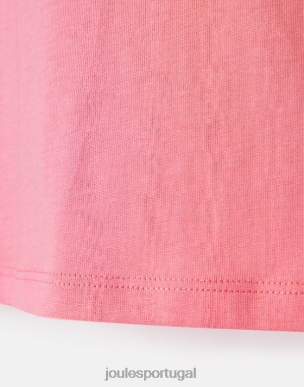 camiseta cassie manga curta 2-12 anos garotas aurora rosa Joules vestuário 2X26V311