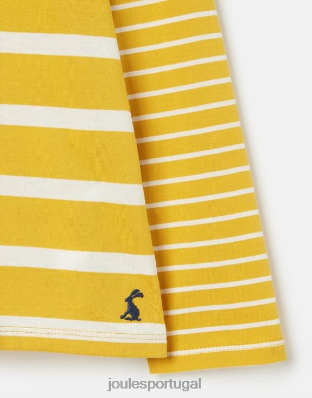 camiseta elora jérsei manga longa 2-12 anos garotas faixa amarela Joules vestuário 2X26V302