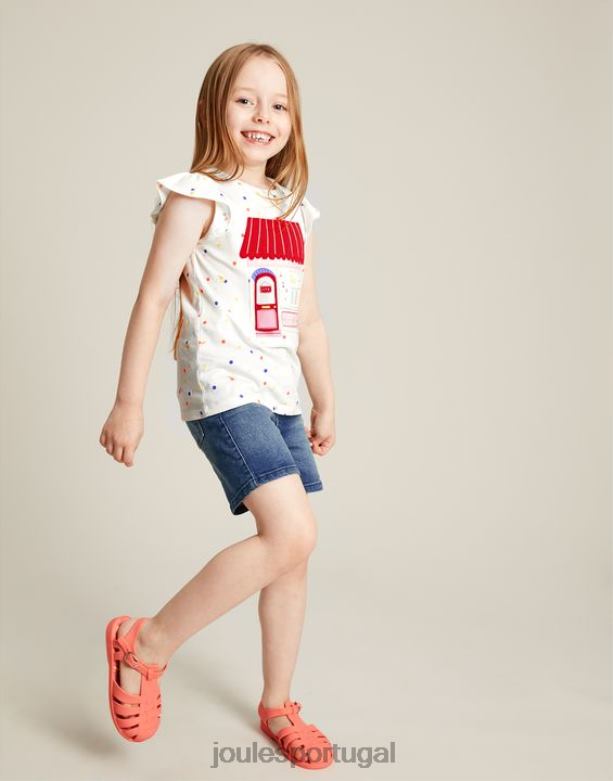 camiseta flutter astra 2-8 anos garotas ponto de sorvete Joules vestuário 2X26V306