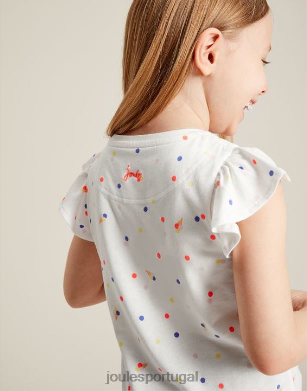 camiseta flutter astra 2-8 anos garotas ponto de sorvete Joules vestuário 2X26V306