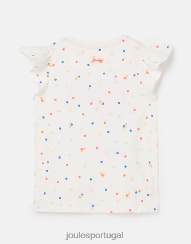 camiseta flutter astra 2-8 anos garotas ponto de sorvete Joules vestuário 2X26V306