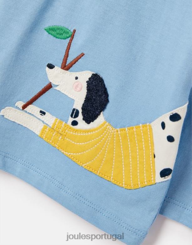 camiseta manga longa ava 2-12 anos garotas bel air azul Joules vestuário 2X26V272
